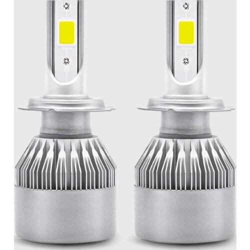 Car 12V H7 LED H4 Light Bulb H1 H3 H11 9005 Hb3 9006 Hb4 LED Headlight Kit 60W 3800LM IP68 6500K COB C6 Lamp Auto Headlamp Bulbs