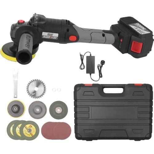 21V Brushless Angle Grinder Head Angle 180-degree Rotation Cordless Power Grinder 100mm Variable Speed Electric Cordless Grinder