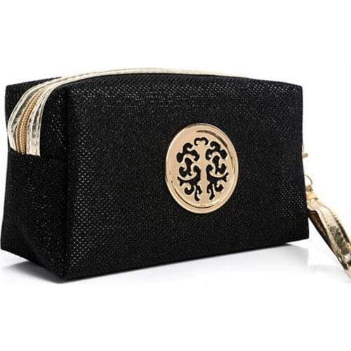 Paillette Cosmetic Bag Zipper Makeup Case Bag for Women Toiletry Beauty Wash Pouch Storage Organizer Girl