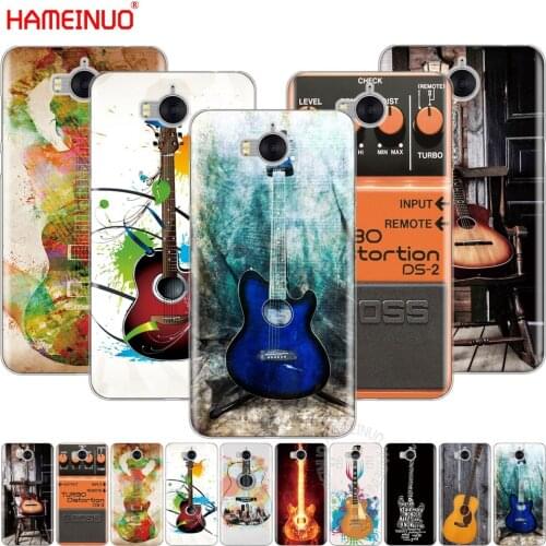 HAMEINUO guitar blue music note Electric cell phone Cover Case for huawei honor 3C 4X 4C 5C 5X 6 7 Y3 Y6 Y5 2 II Y560 Y7 2017