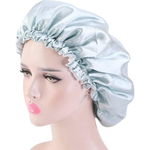 Reversible Satin Bonnet women Double Adjustable Silky Sleep Night Cap Head Cover