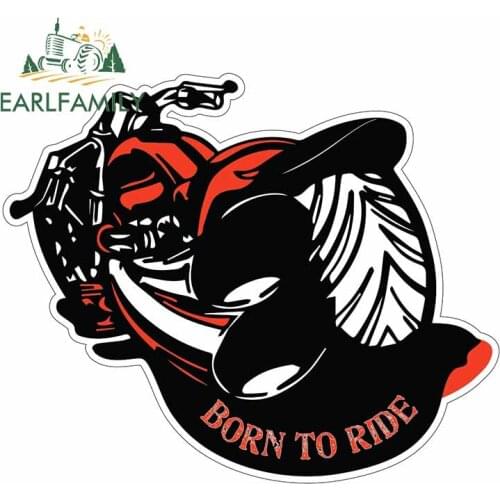 EARLFAMILY 13cm x 10.8cm for Bron To Die Bike Motorcycle Car Stickers Bumper Cartoon Anime VAN Truck Graphics Waterproof Decal