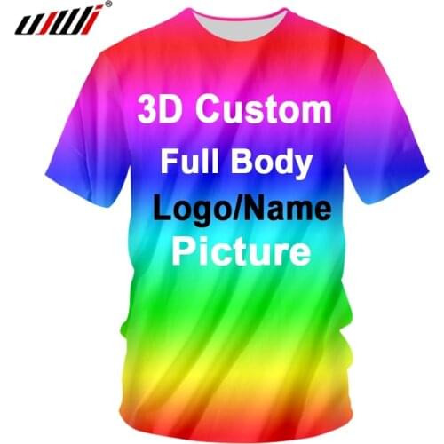 UJWI 3D Print Custom Women/Men Tshirts Cotton Polyester Oversizes Shirts Factory Dropship DIY Team competition Clothing Racing