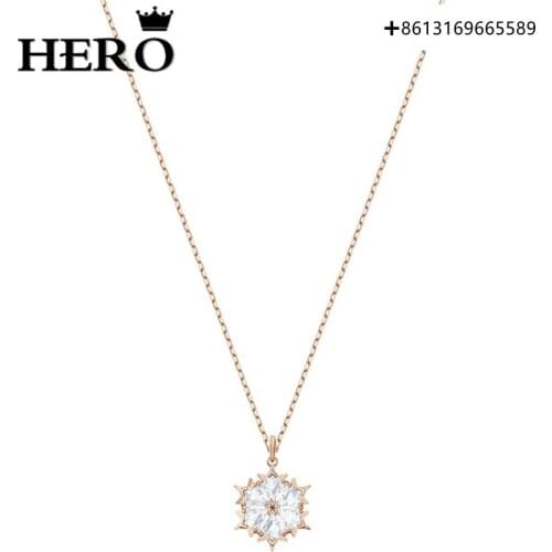 HERO High Quality Original Copy 1:1SWA Snowflake Necklace Logo Gift Preferred Free Package Manufacturers Wholesale