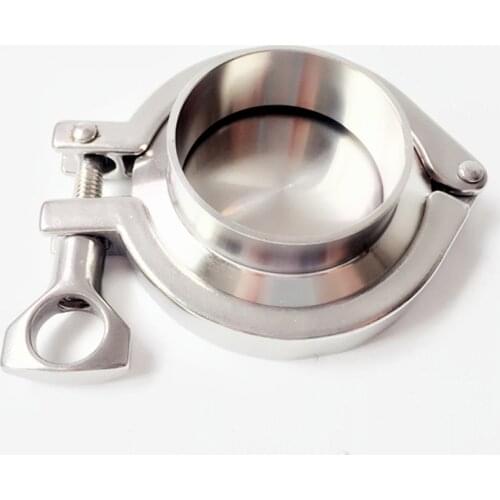 Sanitary End Cap Set 1.5" 2" 2.5" 3" 4" Tri Clamp 19mm-108mm Ferrule + Clamp + Gasket + End Cap SUS 304 Homebrew