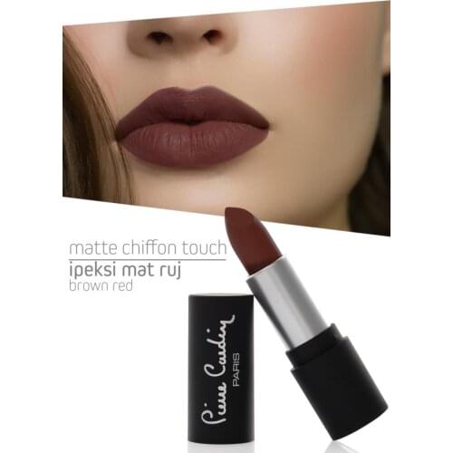 Cosmetic Lip Makeup Matte Chiffon Touch Lipstick Brown Red Lip Gloss Waterproof Lips Velvet Volume Moisturizer Silky Beauty