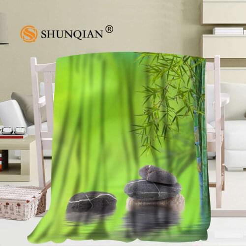 Custom Zen Stone Bamboo Blanket Soft DIY Your Picture Decoration Bedroom Size 56x80Inch,50X60Inch,40X50Inch A7.10