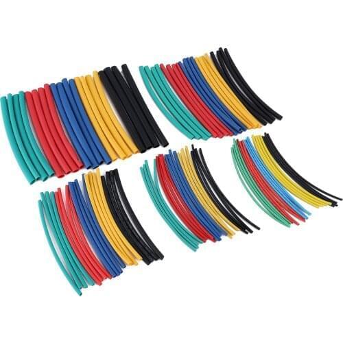 100pcs Heat Shrink Tube Boxed Set Assorted Insulation Heat Shrink Tube 2: 1 Wire Cable Protection Sleeve Kit Support Dropship