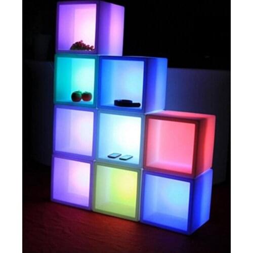 New Led Bar Furniture Colorful Changed Rechargeable Wine Cabinet Waterproof Glowing Display Case kTV Disco Party Decorations