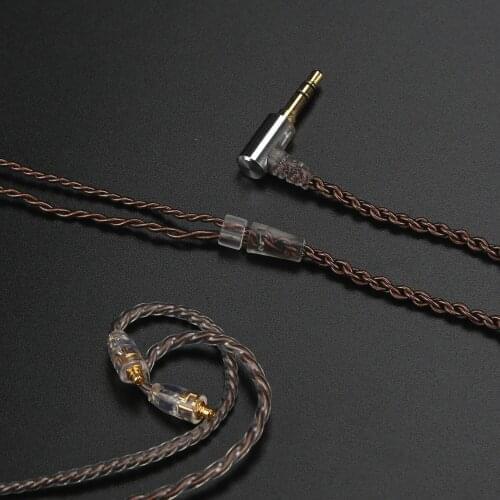 New DIY MMCX Cable for Shure SE215 SE425 SE535 SE846 Earphone Single Crystal Copper AUX 3.5mm Wire for IPhone Xiaomi Computer Pc