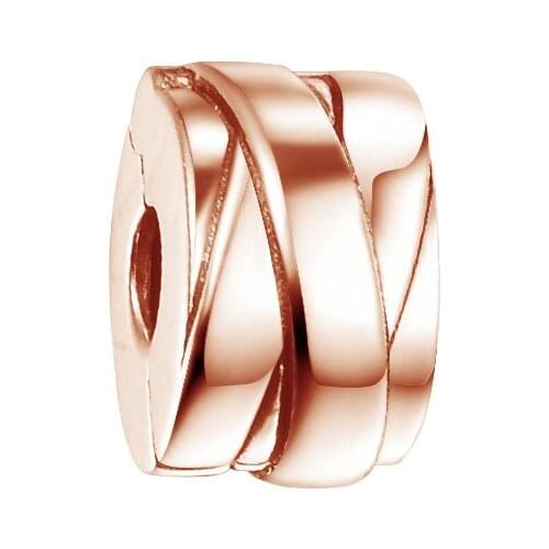 Fits Pandora Bracelet Charms 925 Sterling Silver DIY Polished Ribbons Clip Stopper Beads for Jewelry Making 2021 New