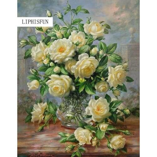Full Drill Diy Diamond Embroidery Painting Yellow Flower Needlework Diamond Cross Stitch Square Diamond Kit Home Decor