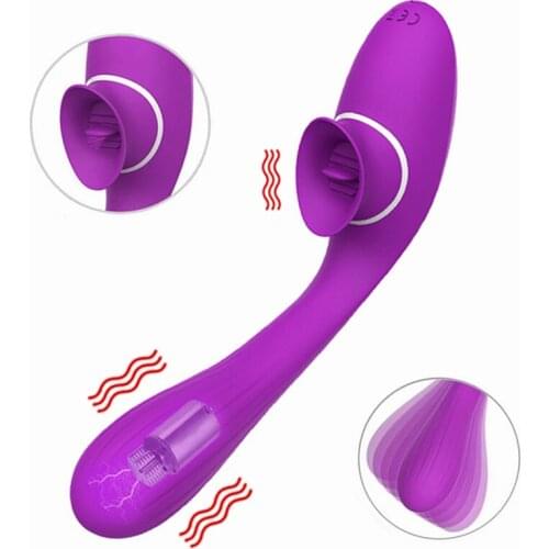 G Spot Clit Nipple Sucker Adult Sex Toys Tongue Lick Women Vibrator Clitoris Vagina Oral Licking For Woman Masturbator Couples