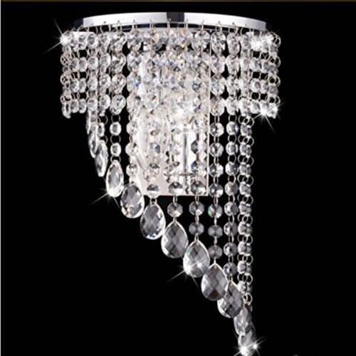 Modern Bedside Crystal Lamp Bedroom Decoration LED Wall Light E14 AC90-260V Porch Aisle Wall-Mounted Wall Lamp