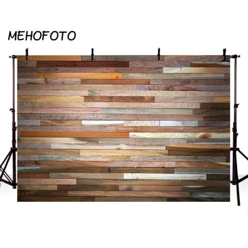 MEHOFOTO Vintage Wood Floor Background for Brown Wooden Board Portrait Photography Backdrop Photobooth Photo Studio Props