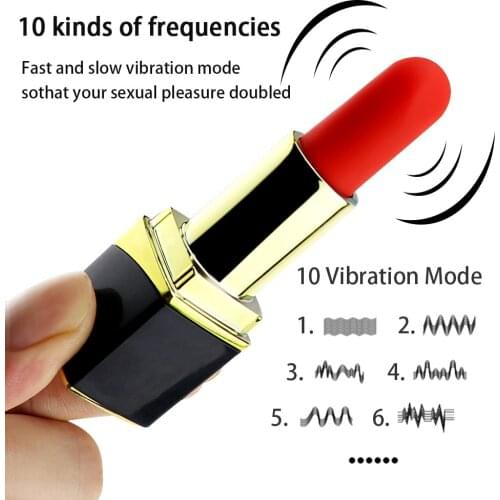 10 Frequency Lipstick Vibrating Egg Clitoris Nipple G-spot Stimulator Massager Mini Bullet Vibrator Magic Wand Female Adult Toys