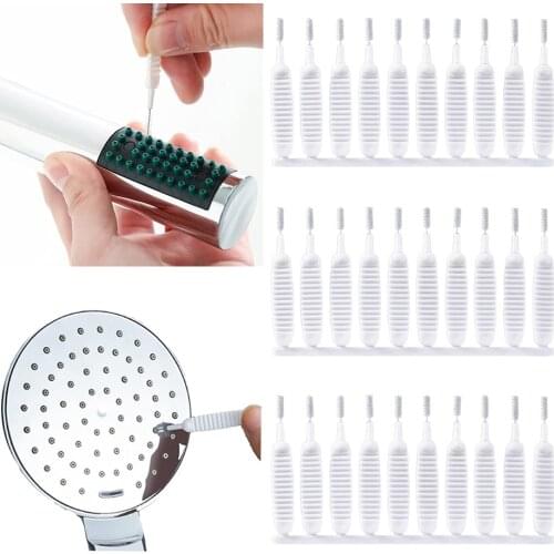 10PCS/Set Shower Head Anti-clogging Small Brush Bottle Teapot Nozzle Kettle Spout Pore Gap Brush Set For Household Cleaning Tool