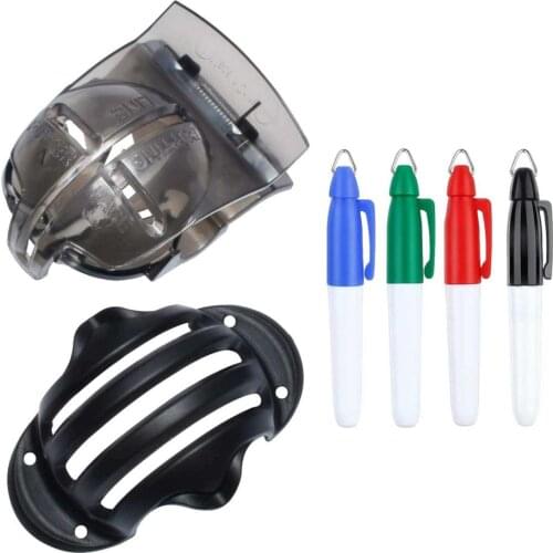 Golf Ball Liner Triple Track Marker Chrome 4pcs Marker Pen Golf Template Alignment Marks Tool Golf Sports Supplies