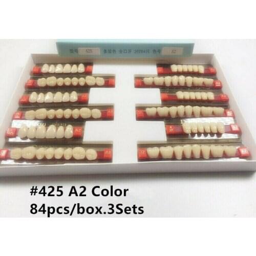 5box Dental Complete Denture False Tooth Synthetic Resin Teeth A2 Color #425