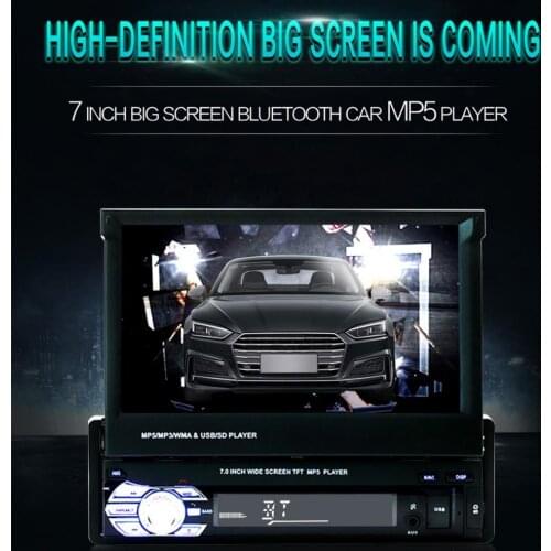 Car MP5 Radio Mobile Phone Connection Bluetooth Telescopic Capacitive Screen Car Player for Automobile Accessories
