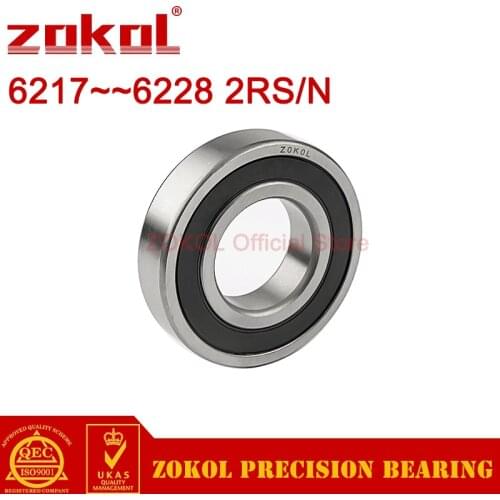 ZOKOL 6217 6218 6219 6220 6221 6222 6224 6226 6228 RS N 2RS Deep Groove ball bearing Snap Slot bearings