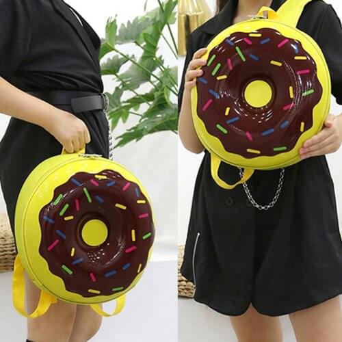 Children Cute Donut Rainbow Backpack Kids Kindergarten School Book Bag Cartoon Casual Students Backpack