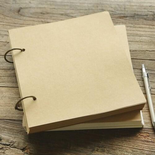 Retro Diary Kraft paper Notepad Coil/Spiral Legal Pad A4 Sketchbooks Graffiti Blank Notebook Creative Notebook