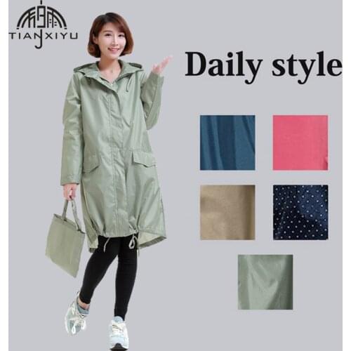 Raincoat Women Daily Style Fashion Ladies Rain Coat Breathable Ladies Long Raincoats Portable Water-Repellent Rain Poncho Men