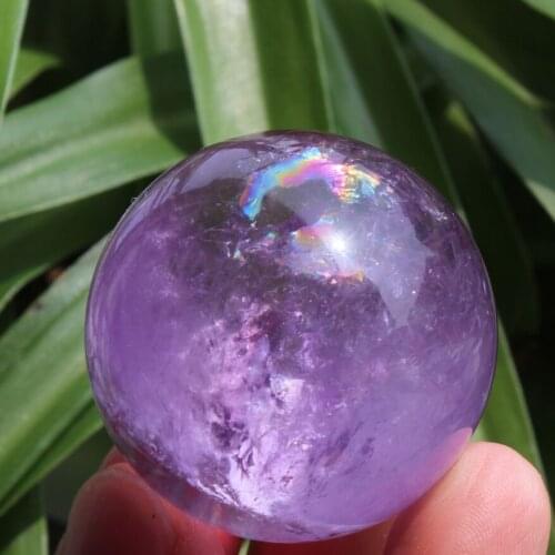 Beautiful natural purple crystal ball natural crystal Reiki healing