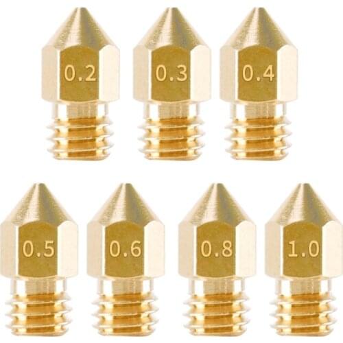 Mk8 Pointed Metal Nozzle Good Thermal Conductivity with Smooth and Glossy Polish Wide Range of Use Print Efficient