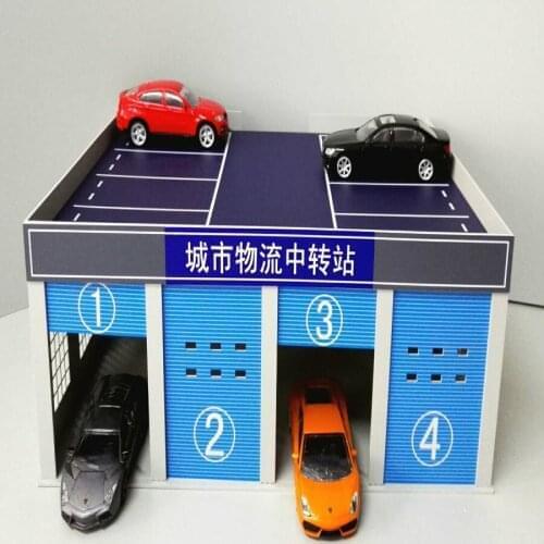1/43 1/50 general truck warehouse garage model scene truck city logistics transfer station plastic for architecture model