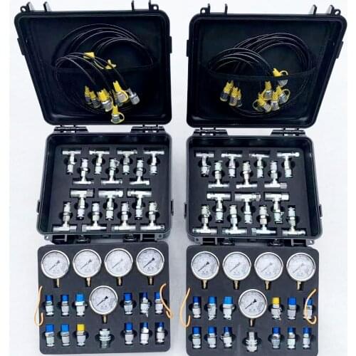 Hydraulic Pressure Gauge Set Diagnostic Test Kits For Excavator Engine Parts