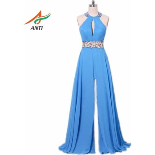 ANTI Delicate Beaded Prom Dresses Elegant Off the Shoulder Crystals Vestidos De Festa Formature Party Gowns Real Picture HQY9571