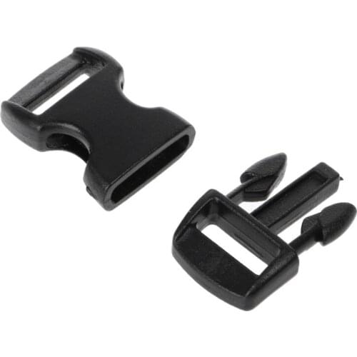 NEW 10PCS Buckles For Umbrella Paracord Bracelets Black Side Release Buckles E56C