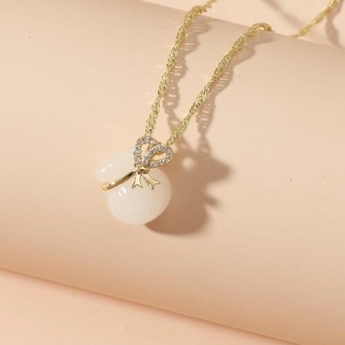 Handmade Necklaces Necklaces Designed for Women Gold Color Necklace Handmade Jade Pendant Wedding Give Friends Birthday Gifts