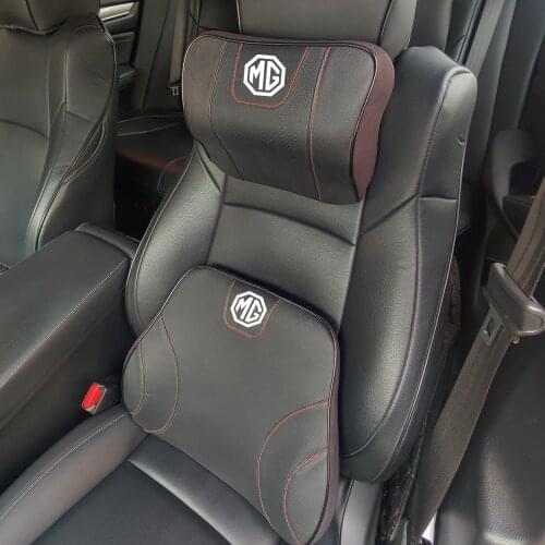 Genuine leather Soft Memory Car Seat Headrest Neck Pillow Comfortable Cushion For MG ZS HS MG3 MG5 EV TF ZT-T MG6 MG7 GT HECTOR