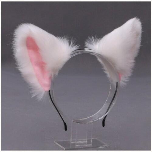 Cosplay Ear Headband Anime Dance Party Plush Cat Ears Headband Fox Ear Costume Hair Band Headwear Halloween Accessories