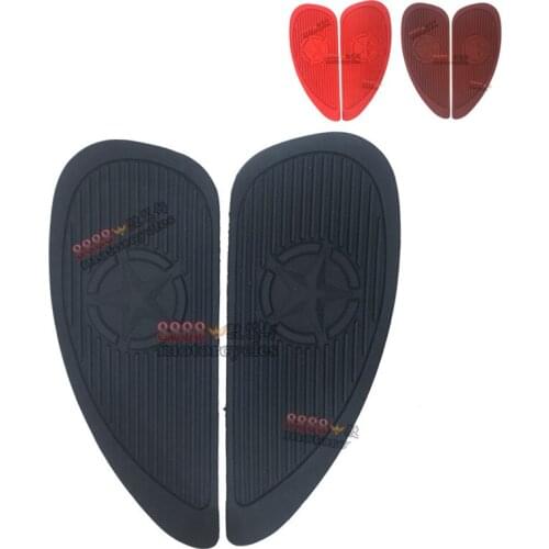 Rubber vintage moto gas tank Knee Pads side panel traction pad sticker for harley cafe racer classic motorcycle tank protector