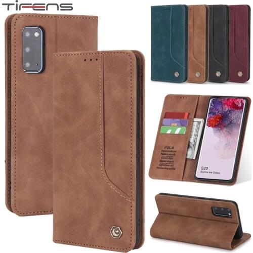 Luxury Leather S20FE Case For Samsung Galaxy S21 S20 FE Ultra S10 E S9 Plus Magnetic Flip Wallet Card Slot Phone Bag Cover Coque