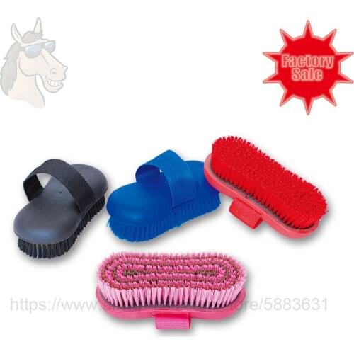 48 5023 Soft grip body brush with dual color soft bristles 16*7.5cm backpack color matching ribbons grooming factory direct sale