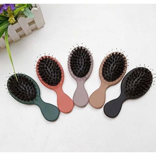 VIP Link 50pcs Bristle Hair Brush with Logo (10 Black 10 Coffee 10 Green 10 Purple 10 Red)