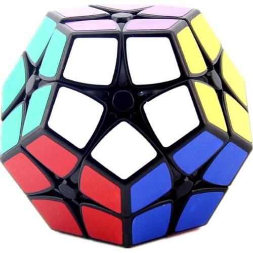 Shengshou 2x2x2 Megaminxed Black Magic Cube 2x2 Professional Dodecahedron Twist Puzzle Educational Megaminx Toys Packing Cubes
