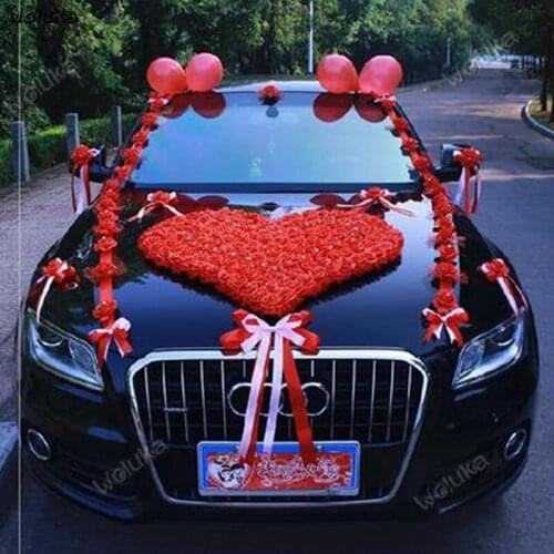 Wedding car pull flower head decoration wedding decoration main wedding car float car ribbon arrangement wedding CD50 Q03