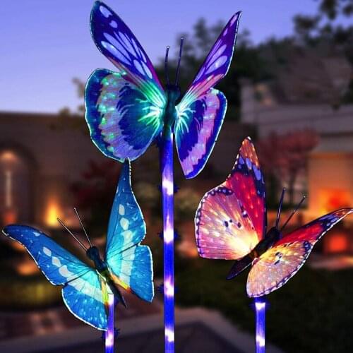 Solar light outdoor garden light butterfly garden villa sky dark automatic bright induction waterproof lawn ornaments