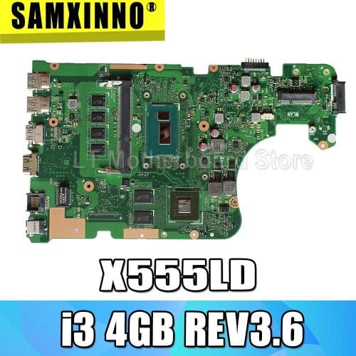 X555LD Motherboard i3 4GB REV3.6 For Asus X555LD X555LP X555L F555L K555L Laptop motherboard X555LD Mainboard X555LD Motherboard