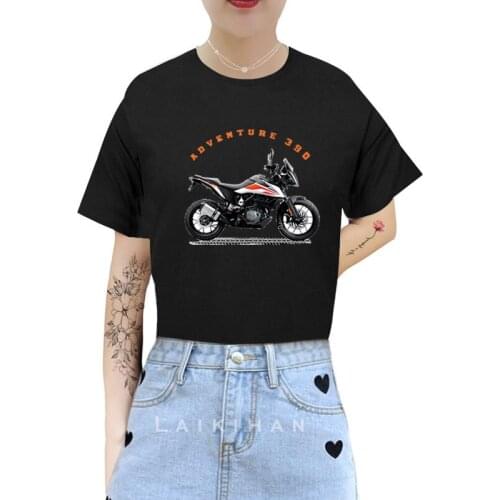 Women 2021 Summer Motorcycle of Adventure 390 90s Ladies Lady T-shirts Top T Shirt Ladies Womens Graphic Female Tee T-Shirt