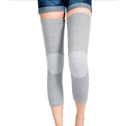 HANRIVER 2018 1Pair Warm Elastic Breathable Knee Support Brace Bamboo Fiber Health Care Knee Brace Spring Stay Knee Pads