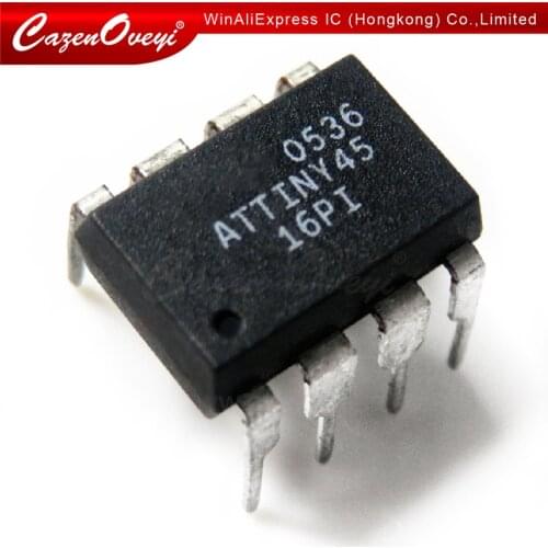 1pcs/lot ATTINY45-20PU ATTINY45 DIP-8 In Stock