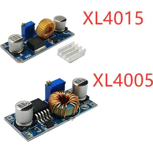 10PC 5A XL4015 XL4005 DC-DC 4-38 V to 1.25-36 V 24 V 12 V 9 V 5 V Lithium Charger Buck Adjustable LED Power Module with Heatsink