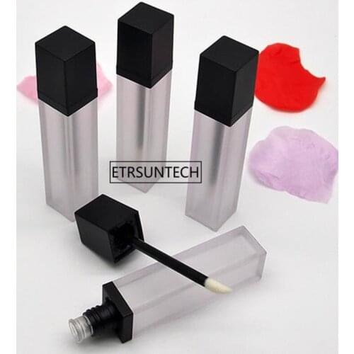 100pcs 7ml Square Makeup Liquid Empty Lipstick Lip Gloss Tubes High Quality Frosted Cosmetic Packaging Container F2898